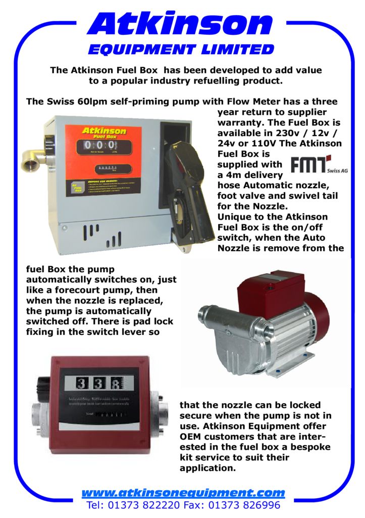 thumbnail of ATKINSON FUEL BOX LEAFLET